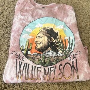 Zion Rootswear Pink Willie Nelson Short Sleeve Tee